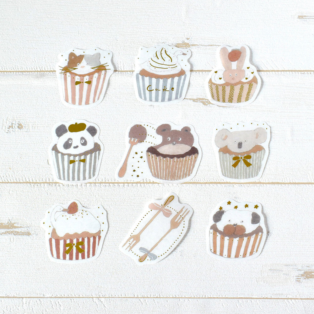 Cupcake Flake Seal with Gold Foil - Papier Platz x Shoichiro Tobimatsu