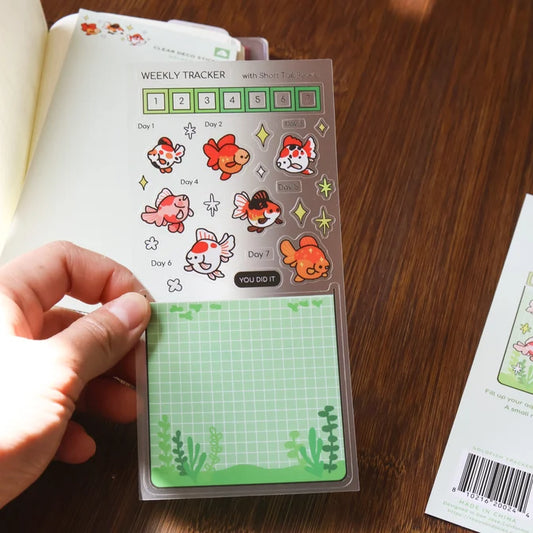 Goldfish Tracker Clear Sticker Sheet