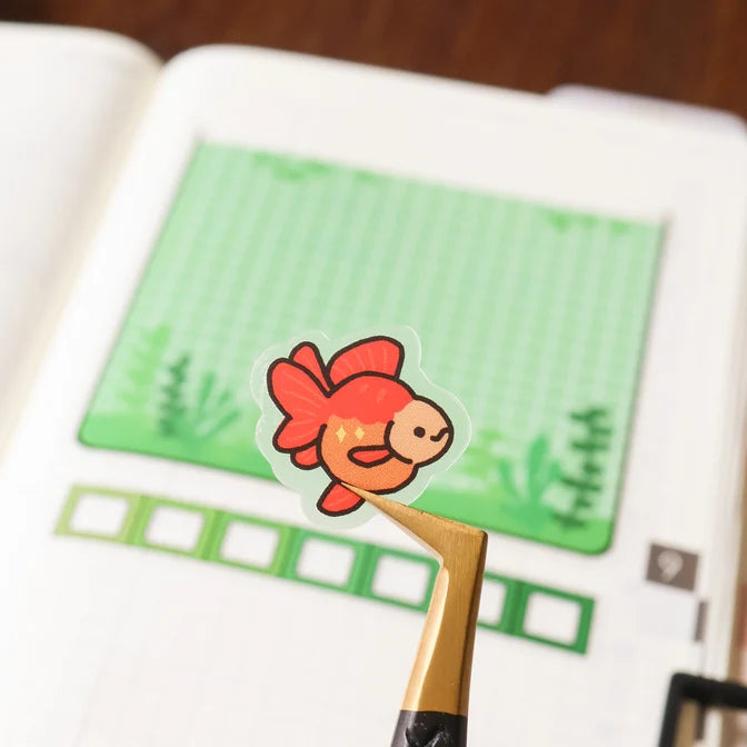 Goldfish Tracker Clear Sticker Sheet