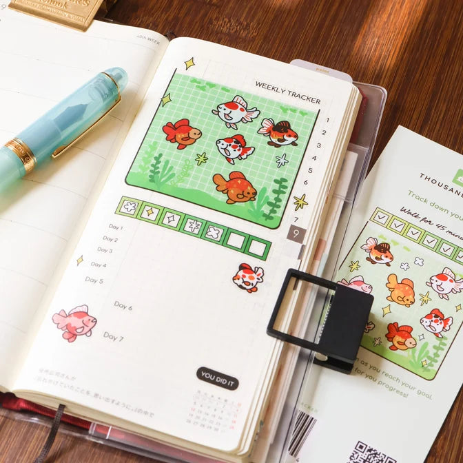 Goldfish Tracker Clear Sticker Sheet
