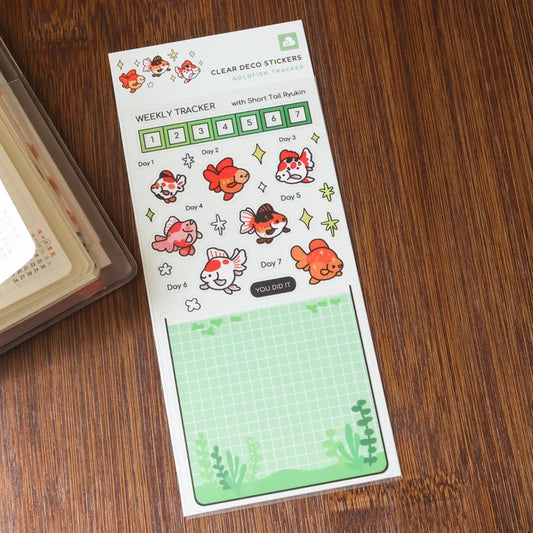 Goldfish Tracker Clear Sticker Sheet