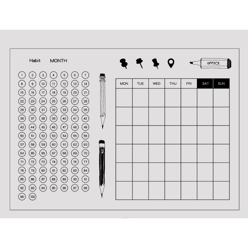 Habit Tracker Clear Stamp