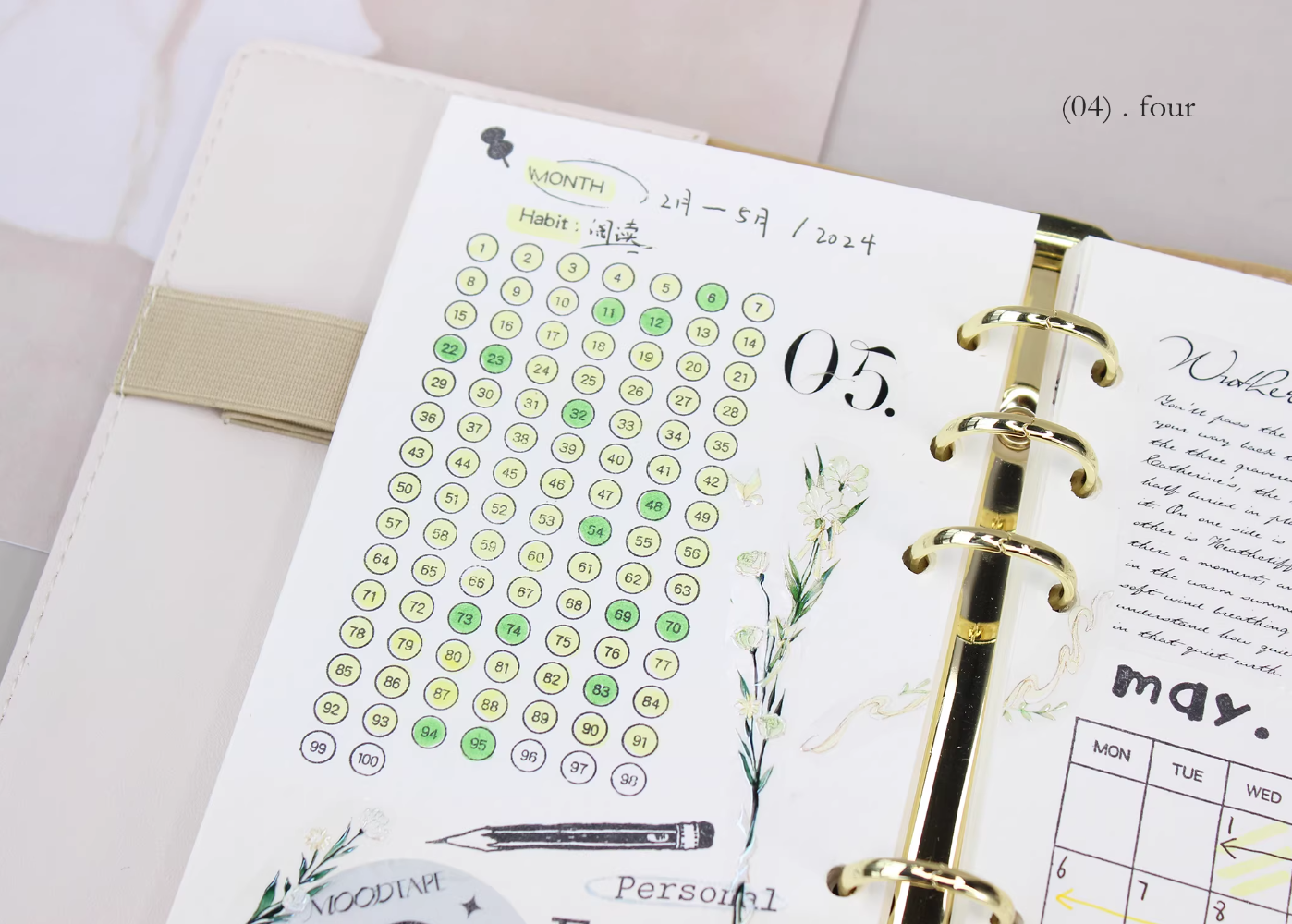 Habit Tracker Clear Stamp