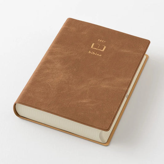 2027 Hibino Diary A6 - Brown