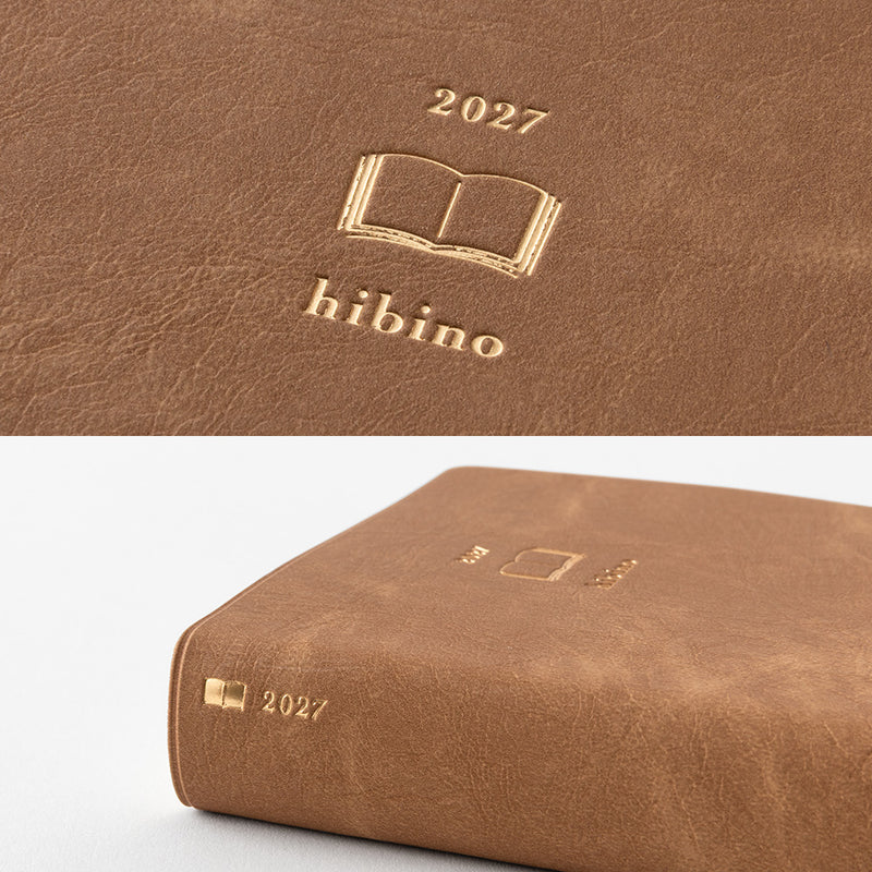 2027 Hibino Diary A6 - Brown