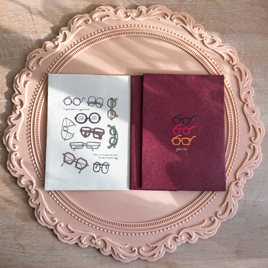 Two glasses themed Japanese Washi paper book covers