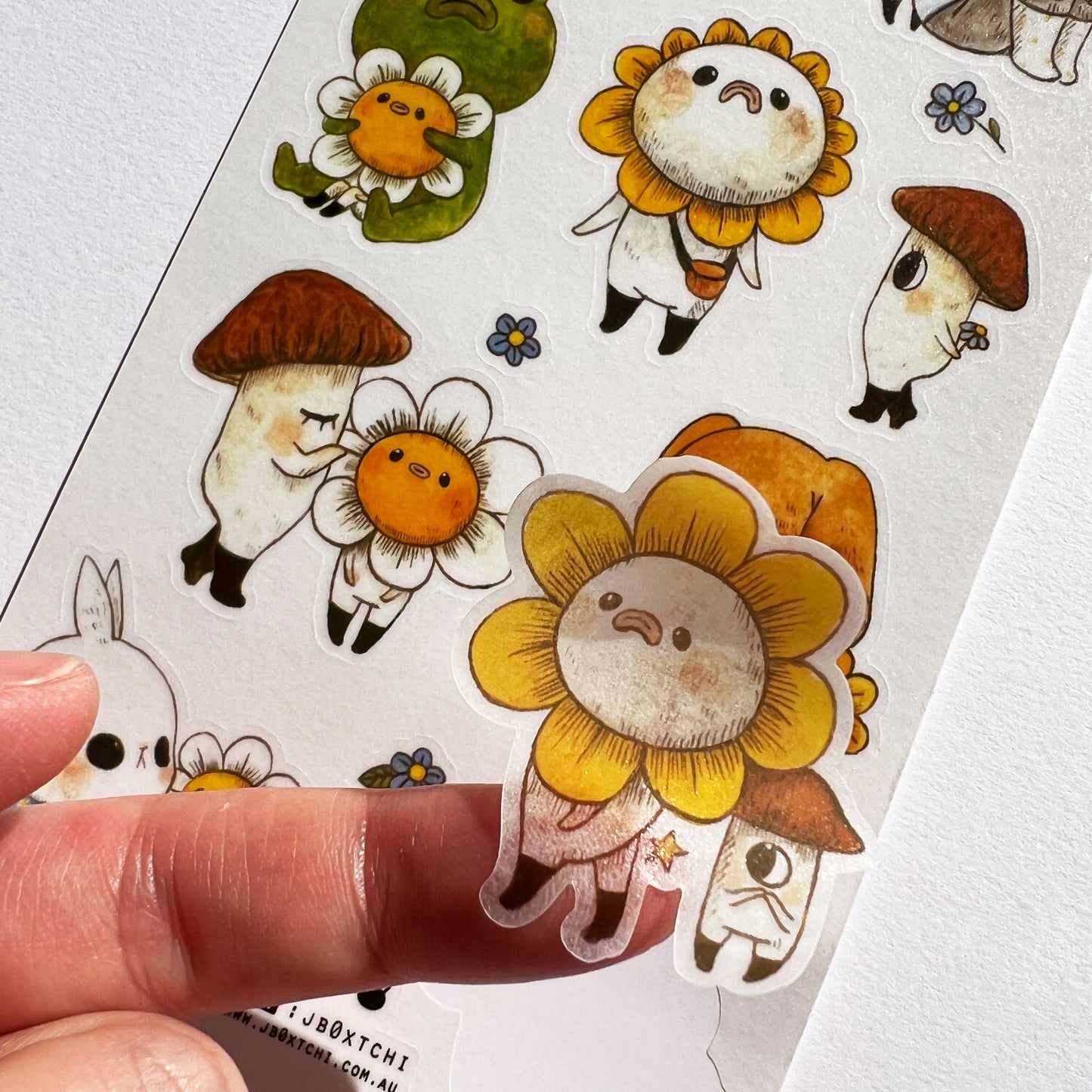 Flower Friends Washi Sticker Sheet