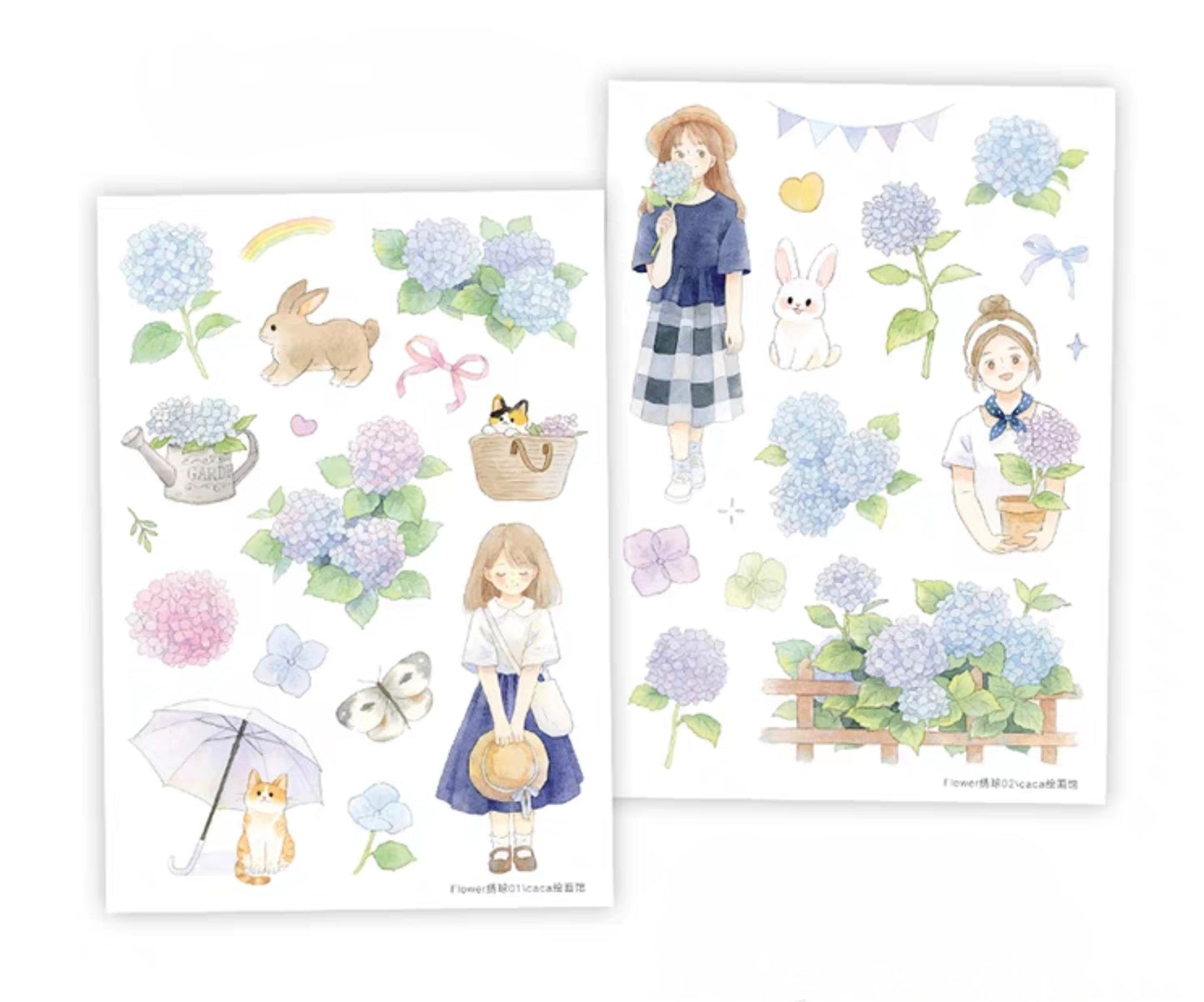 Hydrangeas & Me Stickers Set