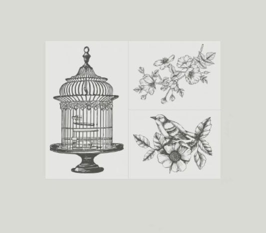 Songbird Secret Garden Wooden Stamp