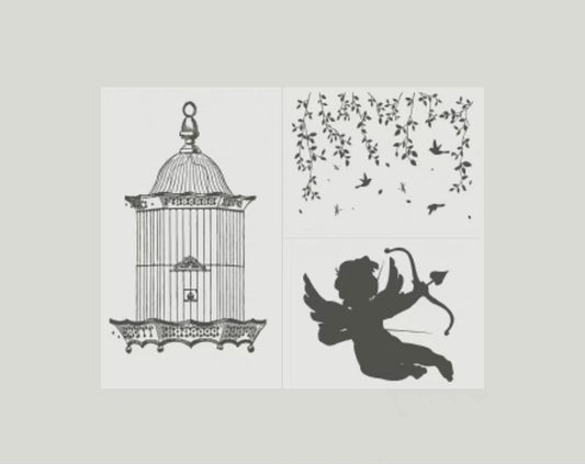 Cupid Secret Garden Wooden Stamp