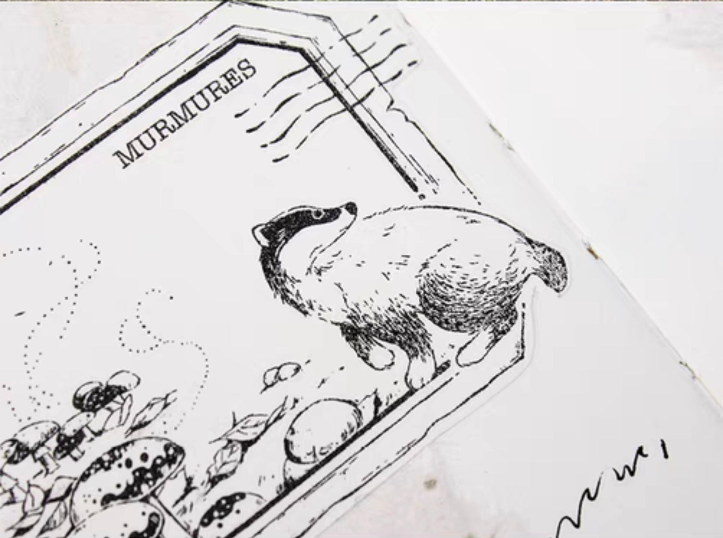 Badger Postcard Stamp