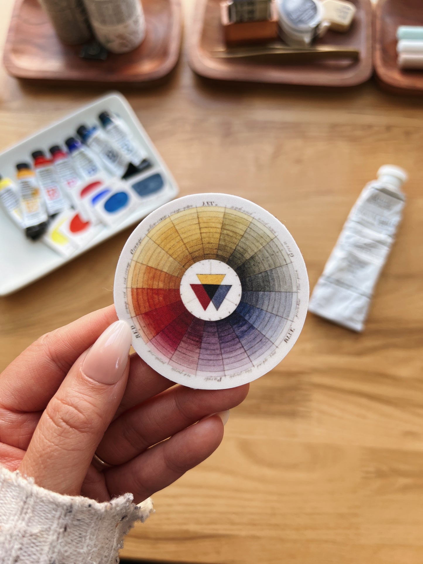 Vintage Colour Wheel Vinyl Sticker