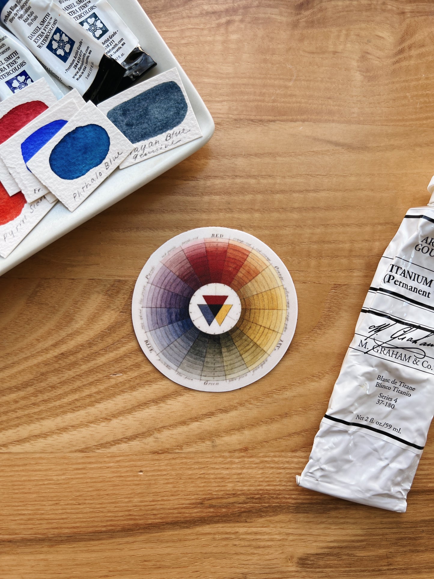 Vintage Colour Wheel Vinyl Sticker