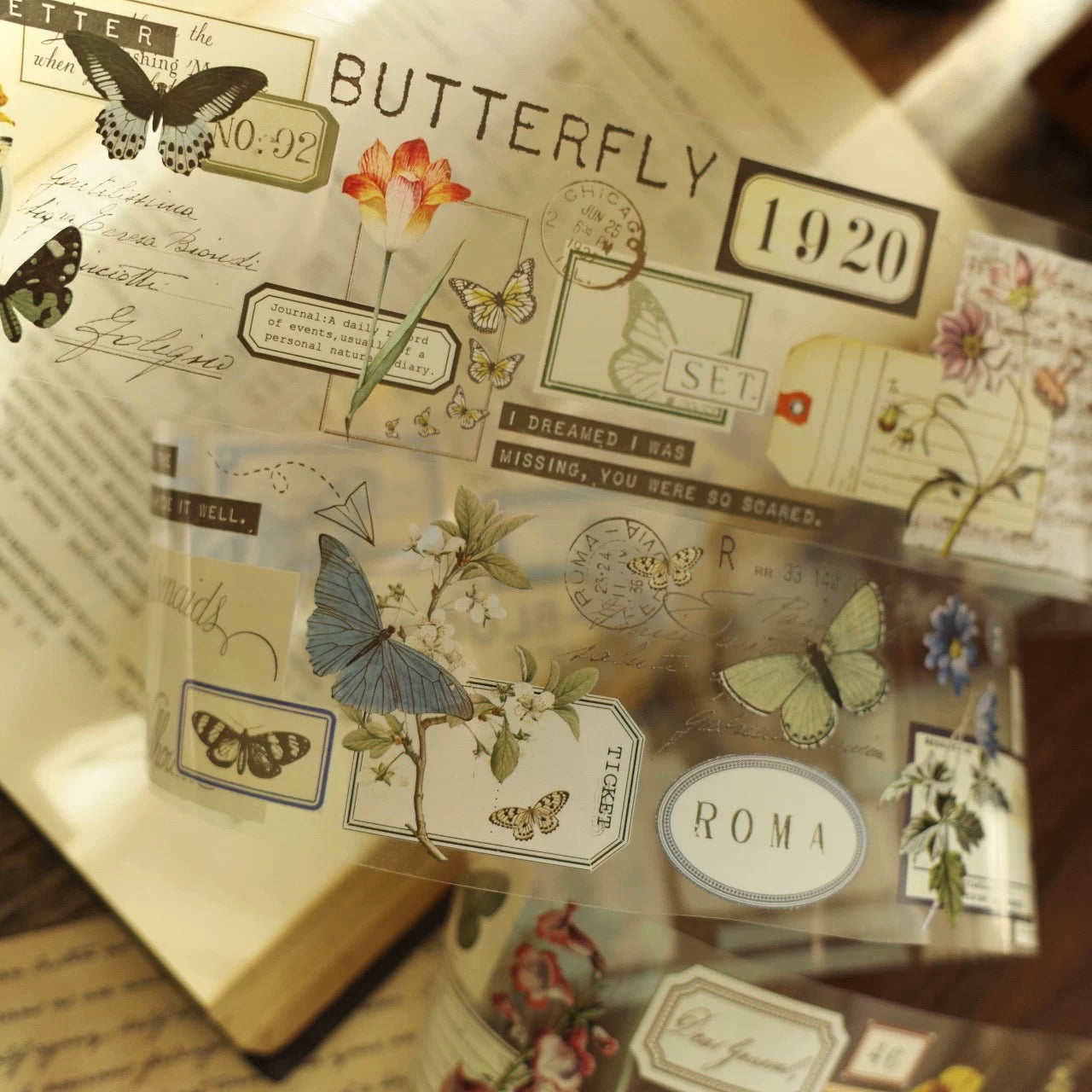 Butterfly Ephemera PET Tape