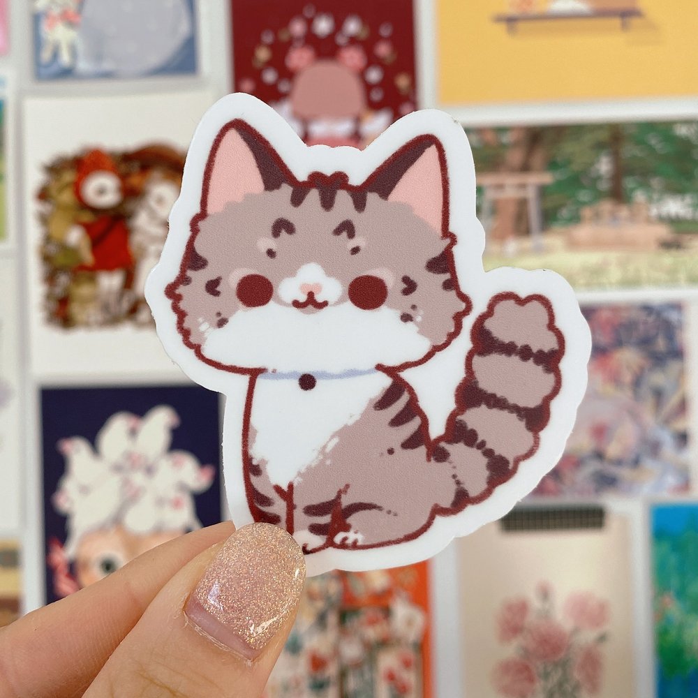 Tabby Cat Vinyl Sticker