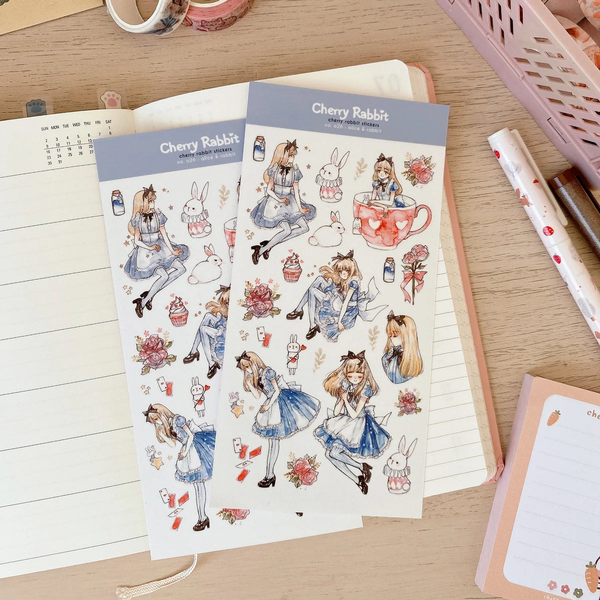 Alice Rabbit Sticker Alice & Rabbit Sticker Sheet – Soe & Soe