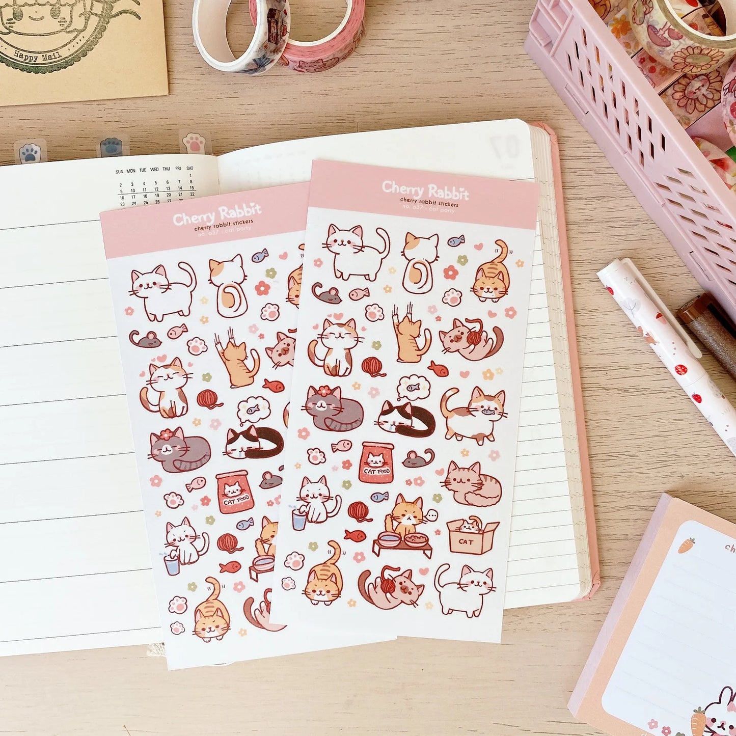 Cat Party Sticker Sheet