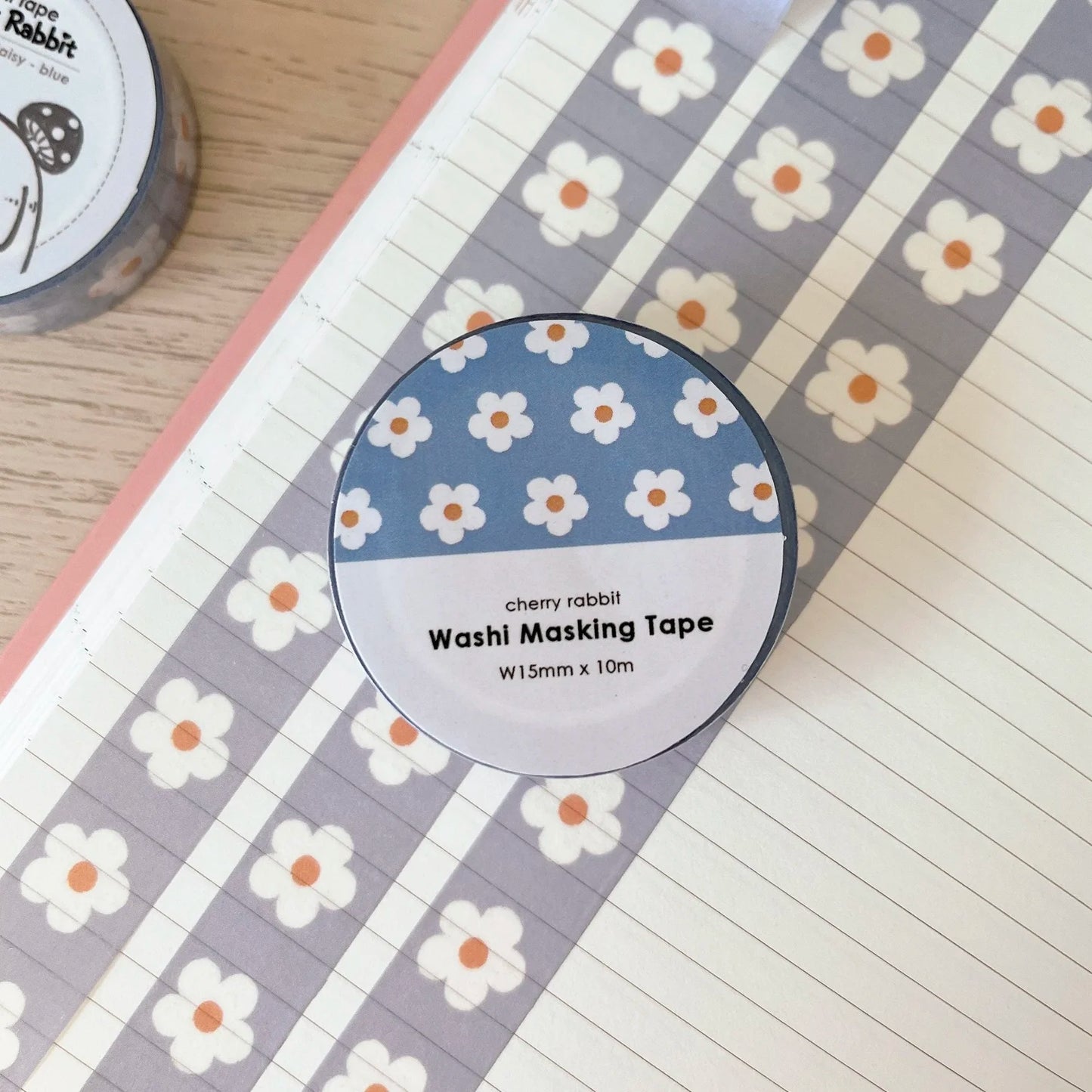 Pastel Daisy Washi Tape - Blue