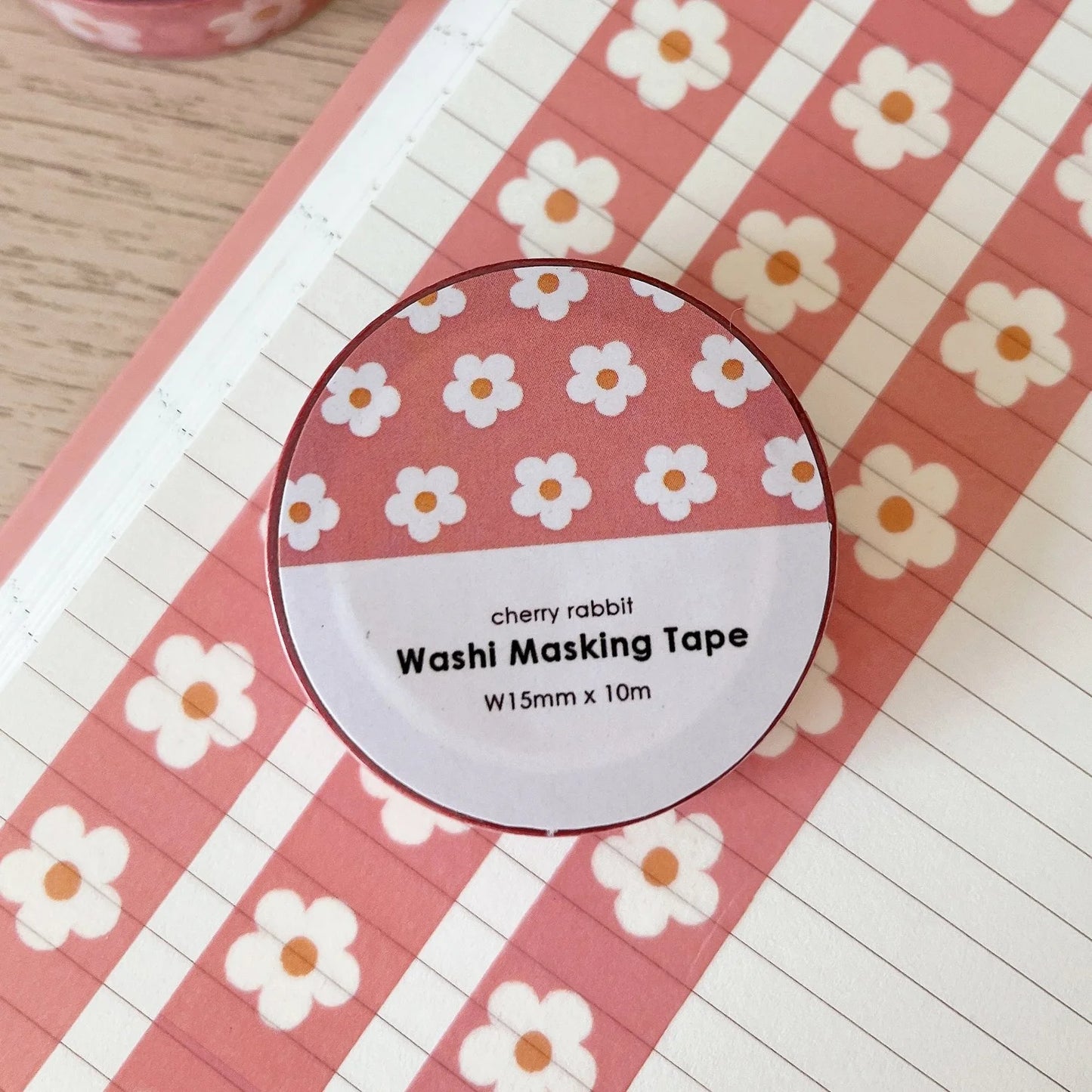 Pastel Daisy Washi Tape - Pink