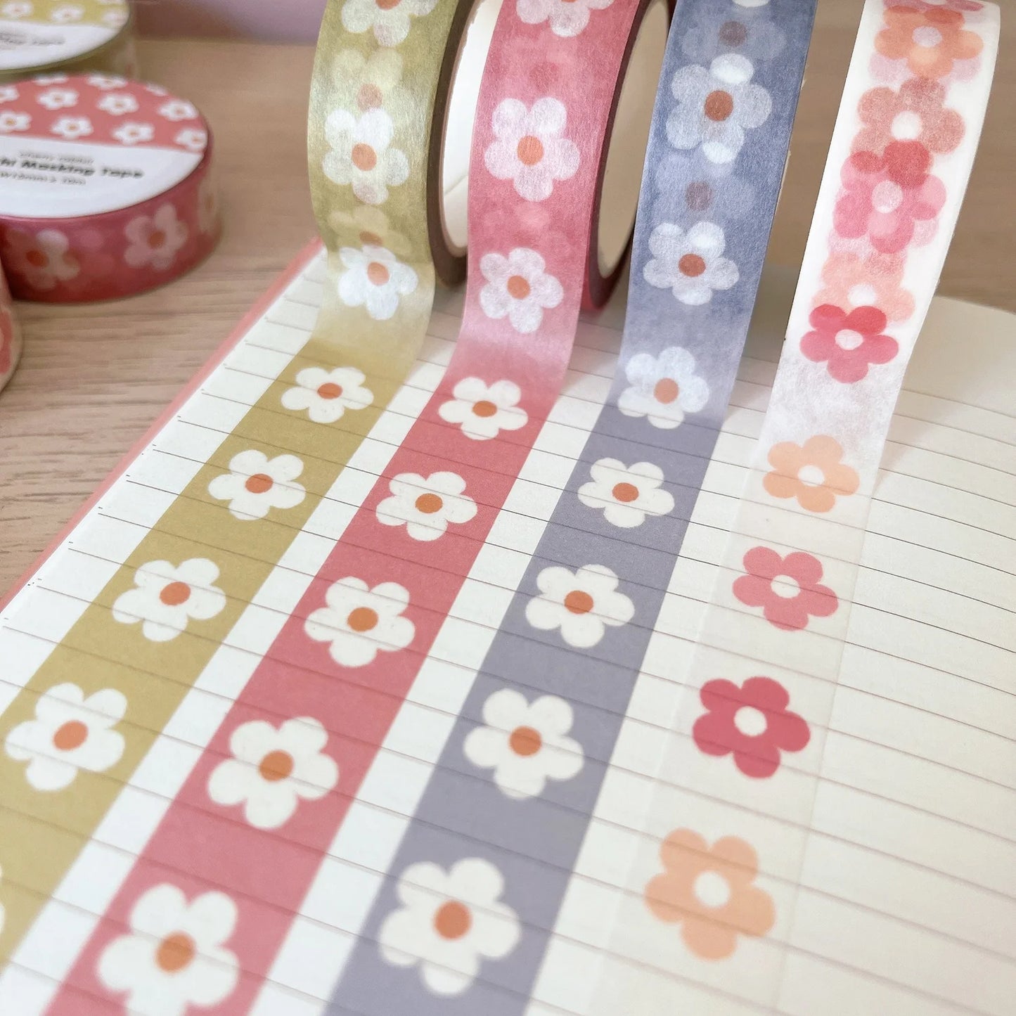 Pastel Daisy Washi Tape - Pink