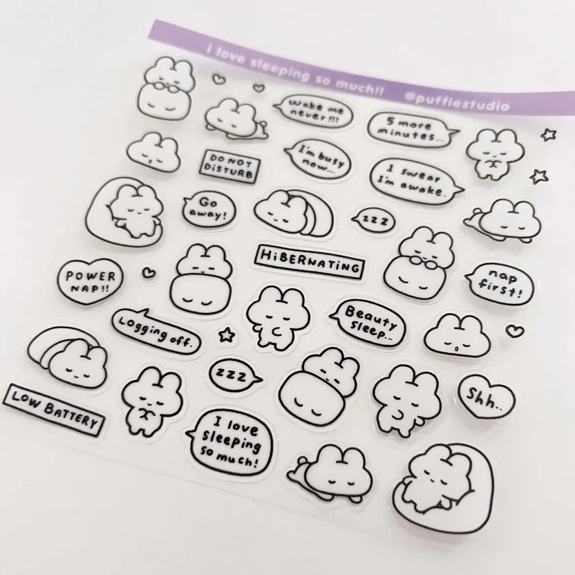 "I love sleeping so much!" Sticker Sheet
