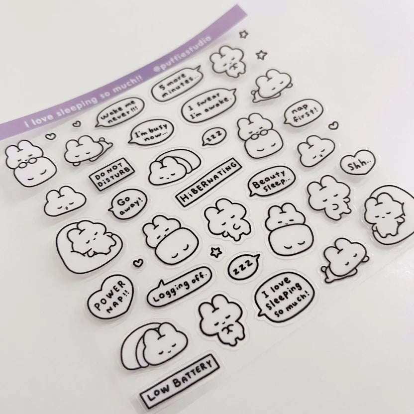 "I love sleeping so much!" Sticker Sheet