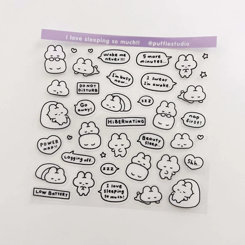 "I love sleeping so much!" Sticker Sheet