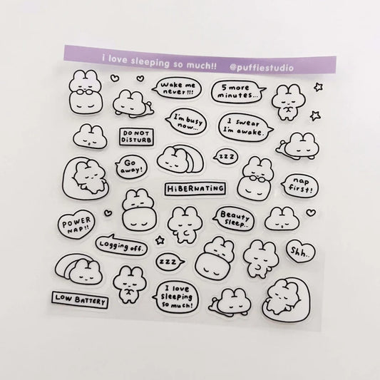 "I love sleeping so much!" Sticker Sheet