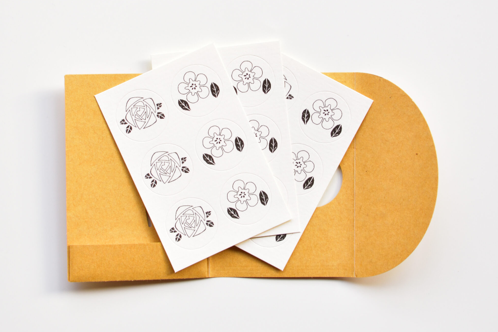 Ink Label Stickers - Floral