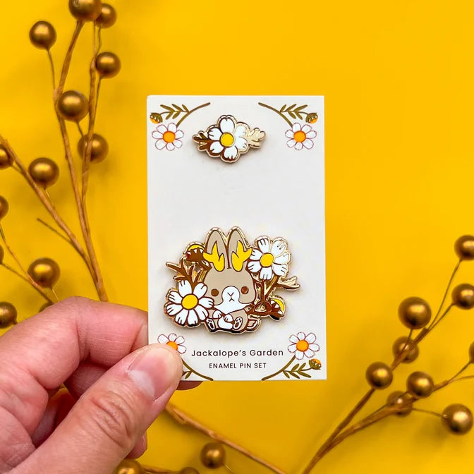 Jackalope's Garden Enamel Pin Set