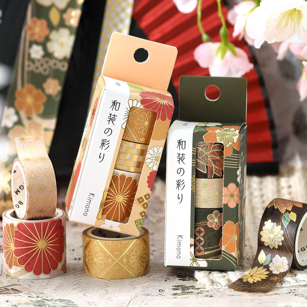 Japanese Kimono Washi Tape Set