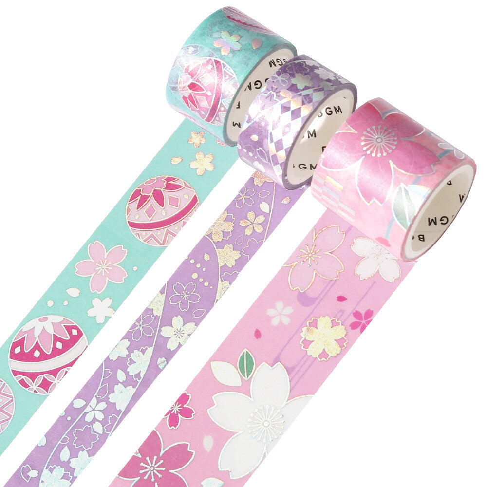 Japanese Kimono Washi Tape Set - Cherry Blossoms