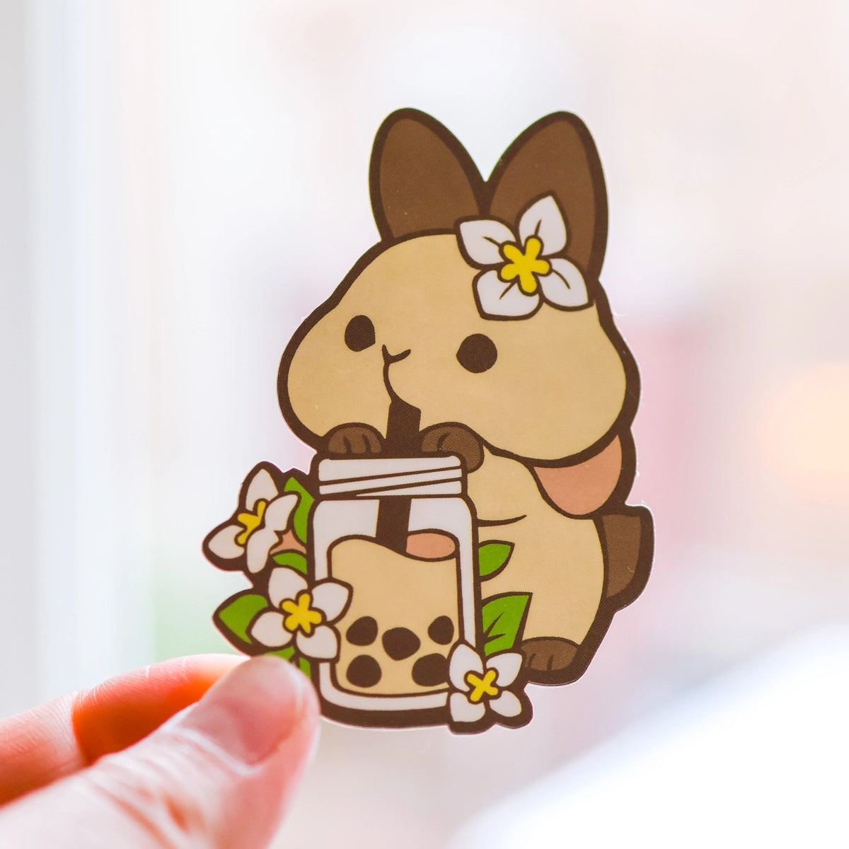 Jasmine Milk Tea Bunny Vinyl Sticker