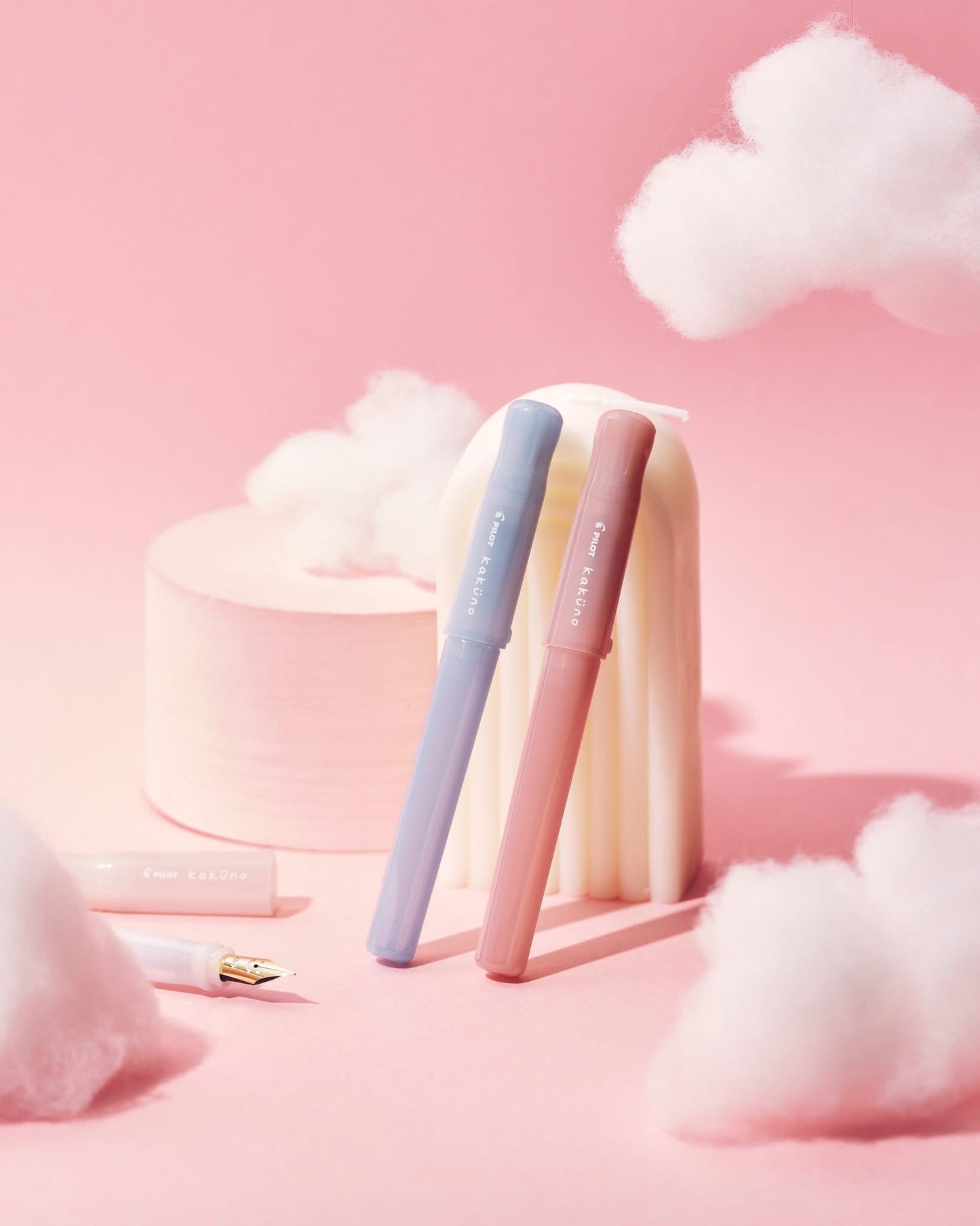 Pilot Kakuno Smiley Face Fountain Pen - Madoromi - Light Blue