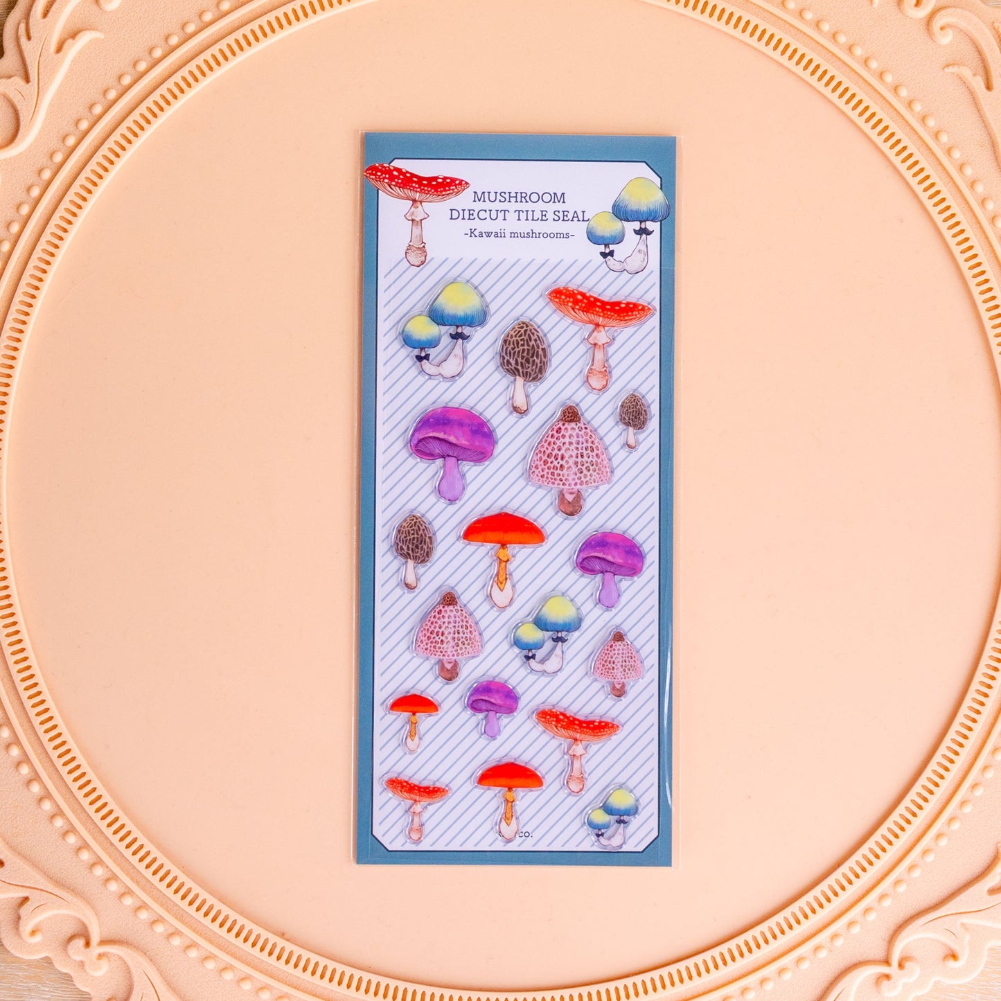 Kawaii Mushroom Die-Cut Tile Stickers
