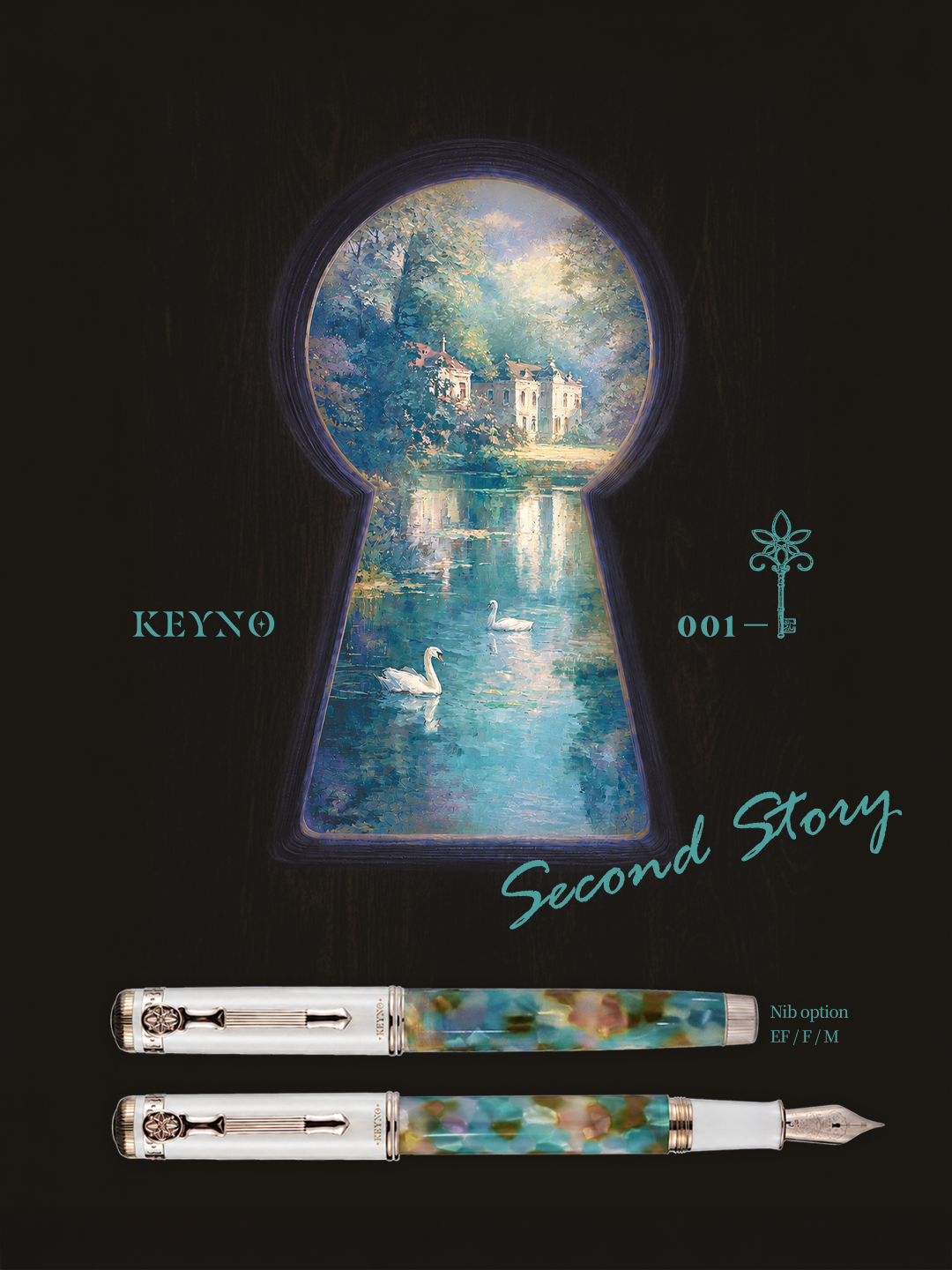 Keyno Stay.tionery - Key no.001 Fountain Pen - Serenity