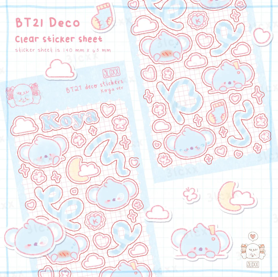 BT21 Deco Sticker Sheet - Koya