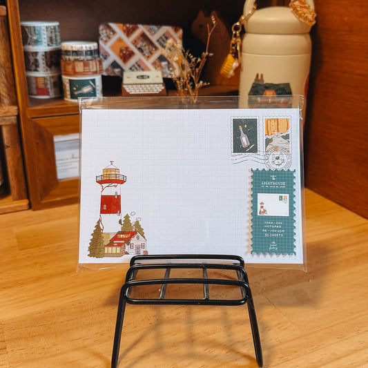 Lighthouse theme notepad illustrated by Australian artist The Calico Factory.