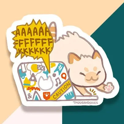Laptop - Cat Vinyl Sticker