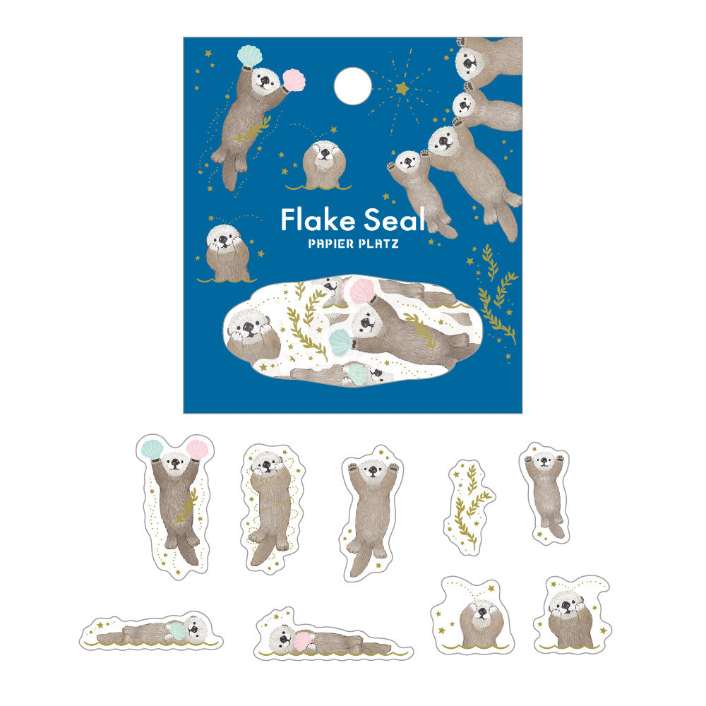 Love Racco Flake Seal with gold foil - Papier Platz x Milina