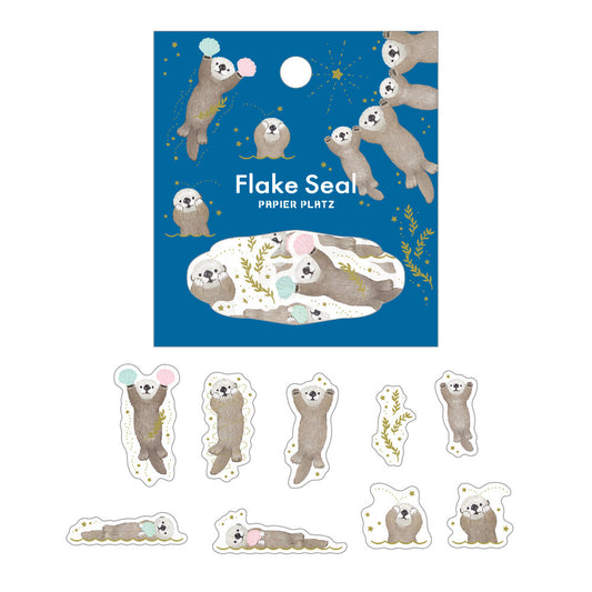 Love Racco Flake Seal with gold foil - Papier Platz x Milina