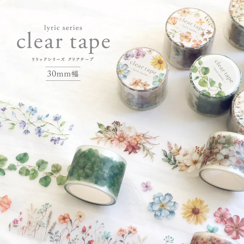 Lyric Series Clear Tape - Flower 3