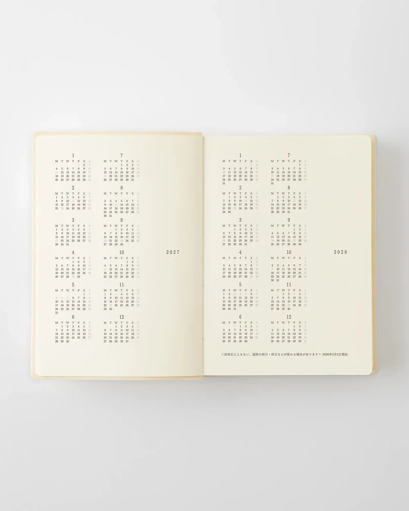 MD Notebook Diary Monthly Block + 1 Day 1 Page 2027 - A5
