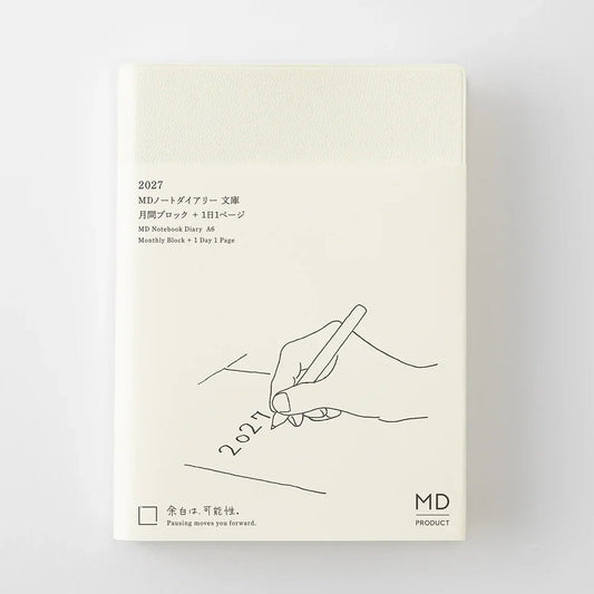 MD Notebook Diary Monthly Block + 1 Day 1 Page 2027 - A6