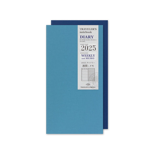 2025 Traveler's Notebook Diary Refill Weekly & Memo - Regular Size