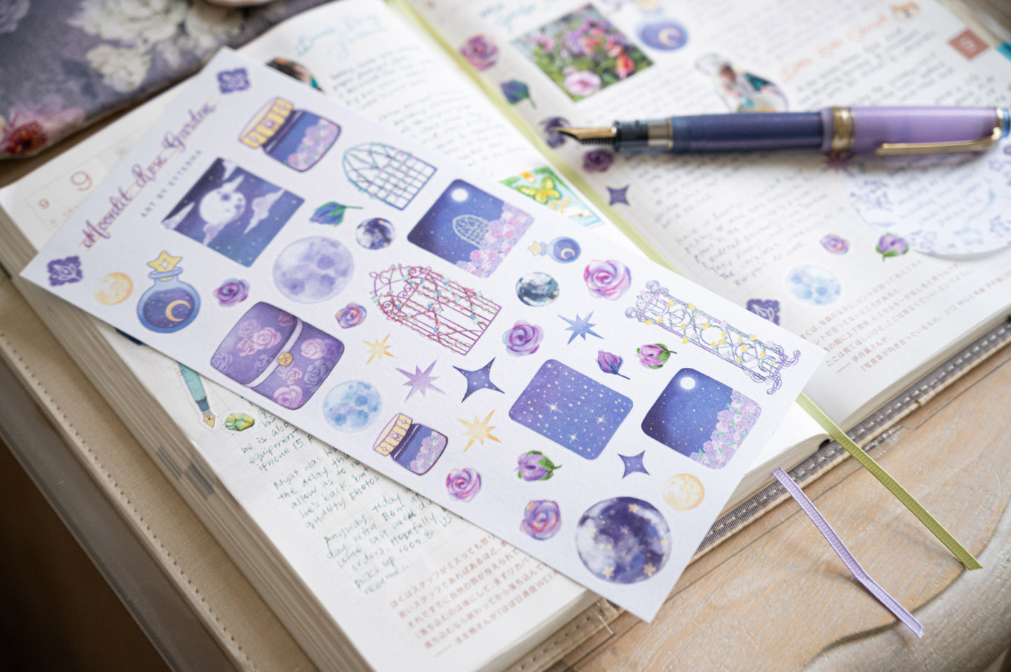[Exclusive] Moonlit Rose Garden Sticker Sheet