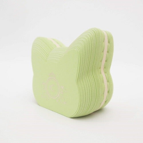 Cat Macaron Sticky Notes Green