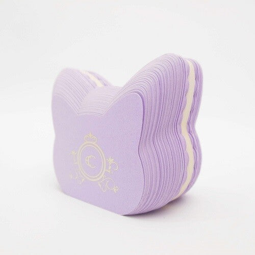 Cat Macaron Sticky Notes Purple