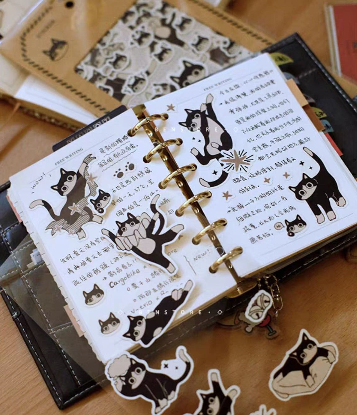 Miao Woo Sticker with Cats