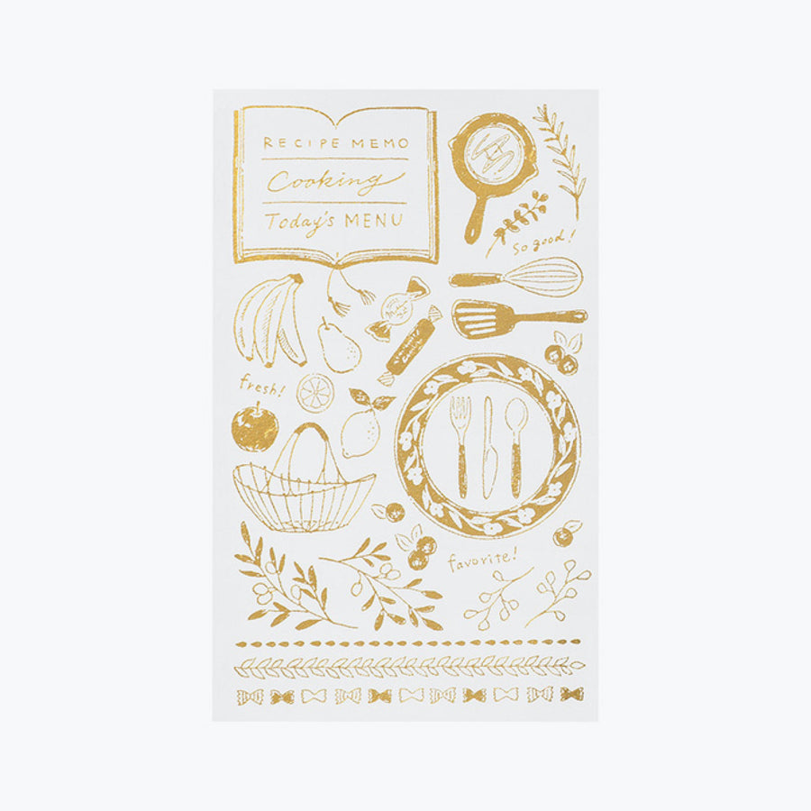 Gold Foil Journaling Transfer Sticker - Kitchen